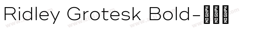 Ridley Grotesk Bold字体转换